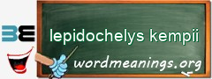 WordMeaning blackboard for lepidochelys kempii